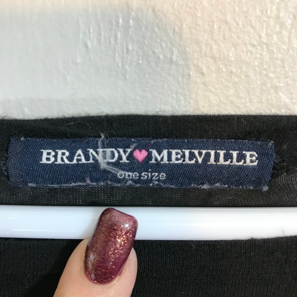 Brandy Melville Burnout Long Sleeve Tee Size OS - Picture 4 of 4